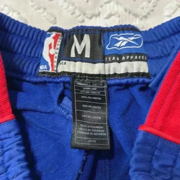Reebok Vintage Detroit Pistons Blue Tear Away Team Apparel Pants Size Medium - Picture 5 of 7